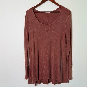 Easel Cozy Boho Waffle Knit Tunic Size Medium